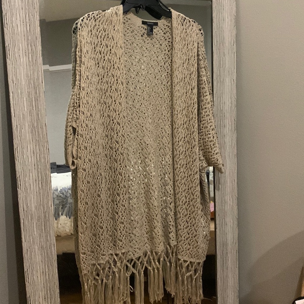 Forever 21 fringed cardigan style sweater
